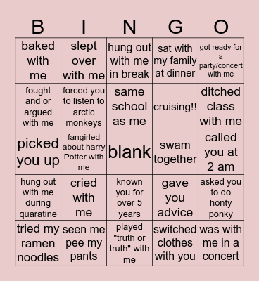 maya's bingo lol Bingo Card