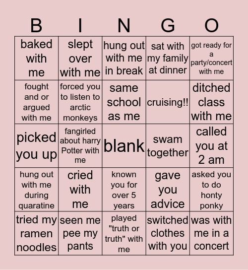 maya's bingo lol Bingo Card