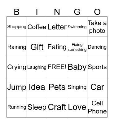 Movie Night Bingo Card