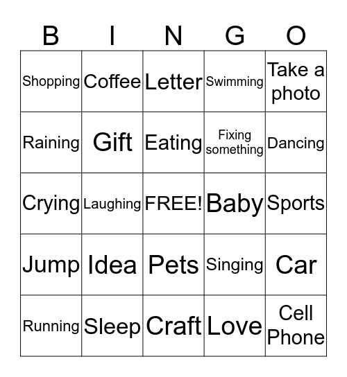 Movie Night Bingo Card