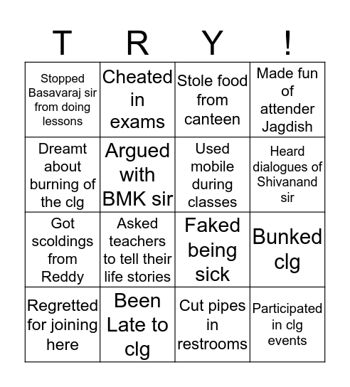 ASC Bingo Card