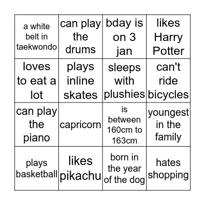 Bingo Card