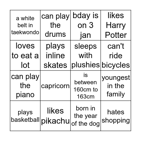 Bingo Card