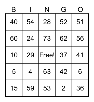 NOLAN COVID-19 BINGO Card