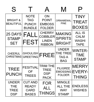 Holiday Bingo Card