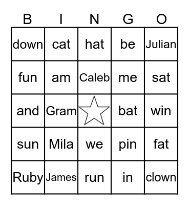 Ringo Bingo Card