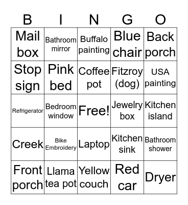 Walking Bingo! Bingo Card