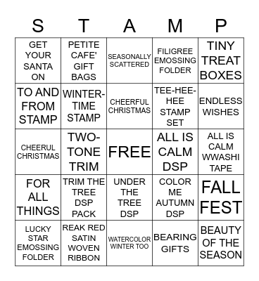 Holiday Bingo Card