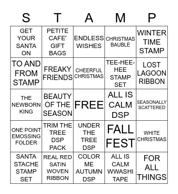 Holiday Bingo Card