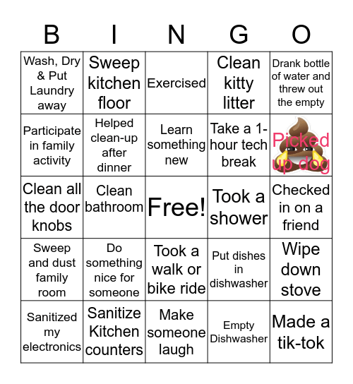 Quarantine Family Bingo 2020 Bingo Card