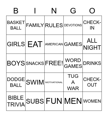 LOCK-IN Bingo Card