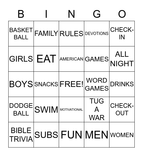 LOCK-IN Bingo Card