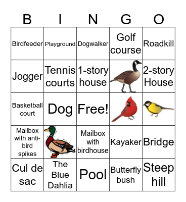 Forest Lakes Bingo Card