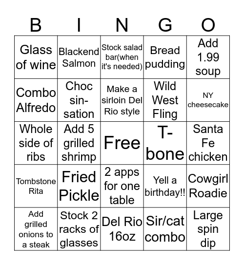 Server Bingo!!!! Bingo Card
