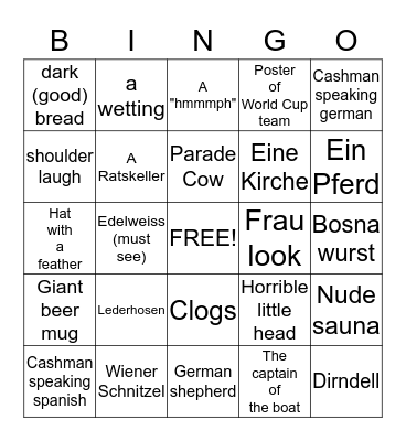Cashcruise Bingo 2014 Bingo Card