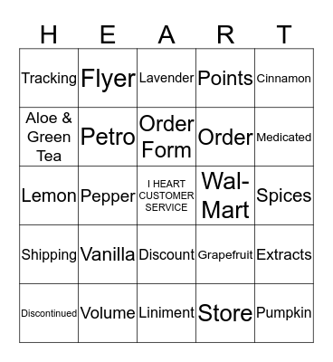 Customer Service Week Bingo Card