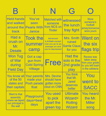 NCS Bingo Card