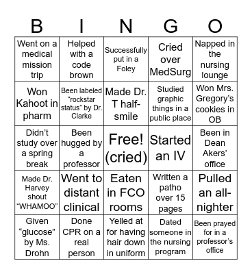 LUSON BINGO!!! Bingo Card