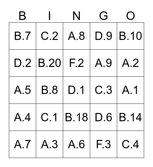 Social Studies IXL (Second Grade) Bingo Card