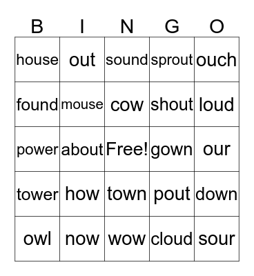 G1 L25 ow/ou Bingo Card