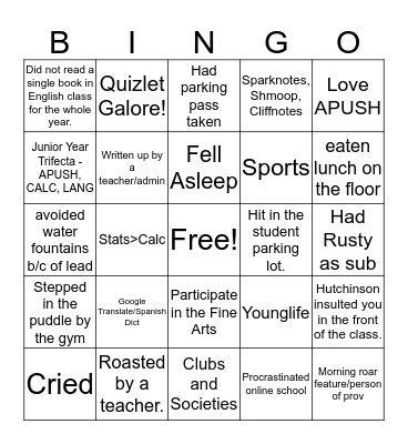 PHS Bingo / @_anthony_hui (v1.0) Bingo Card