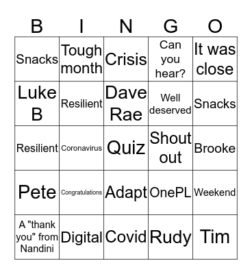 EOTM Bingo Card