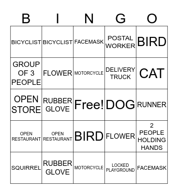 COVID-19 Bingo Card