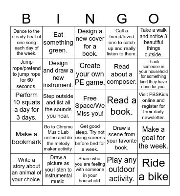 Resource Bingo: April 13-17 Bingo Card
