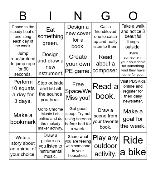 Resource Bingo: April 13-17 Bingo Card