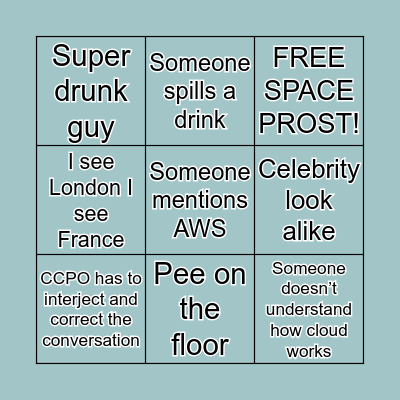 CVR Update Bingo! Bingo Card