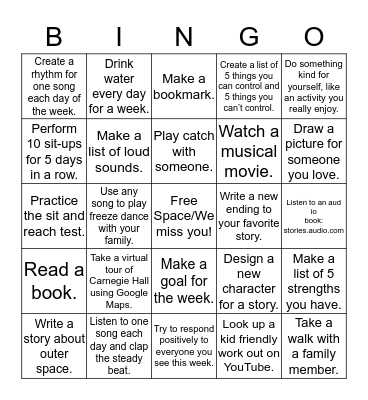 Resource Bingo: April 20-24 Bingo Card