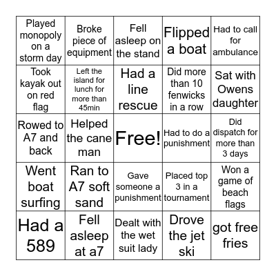 Ibsp bingo Card