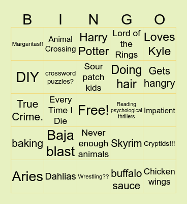 @Parselxtongue Bingo!! Bingo Card