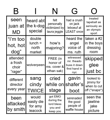 UAVM Bingo (c/o 2019) Bingo Card