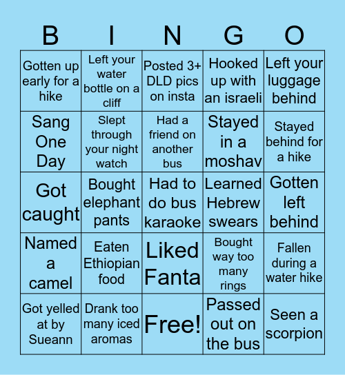 DLD Bingo Habibi Edition Bingo Card