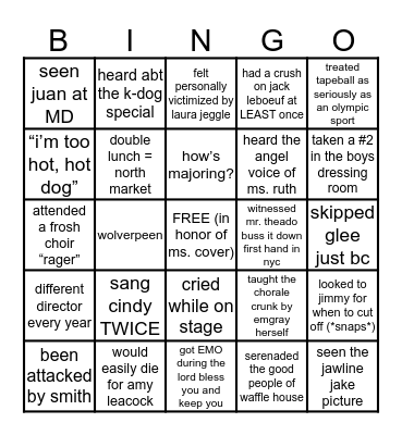 UAVM Bingo (c/o 2019) Bingo Card