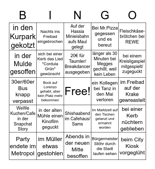 Bad Vilbel Bingo Card