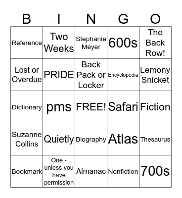 Media Orientation Bingo Card