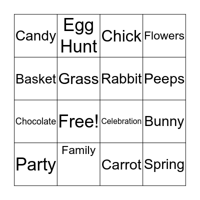 Easter Bingo! Bingo Card