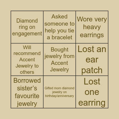 💎Jewelry Edition💎 Bingo Card