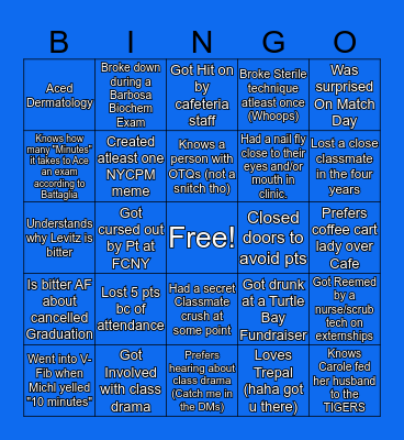 NYCPM BINGO Card