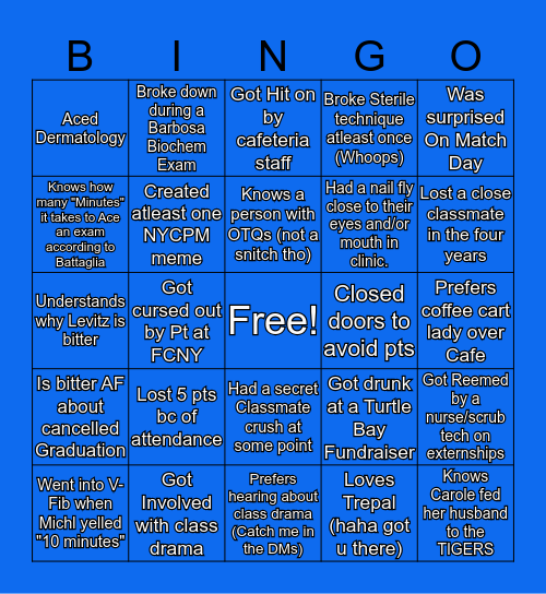 NYCPM BINGO Card