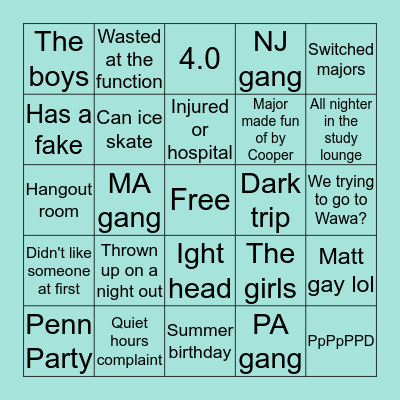 Bentley Floor Four Bingo Card