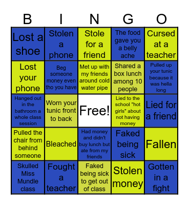 Merl Grove edition Bingo Card