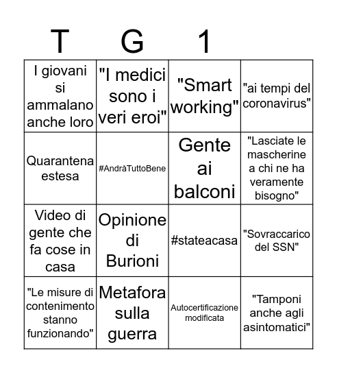 COVID FIESTA Bingo Card