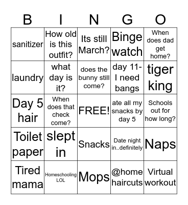 Mops Bingo Card