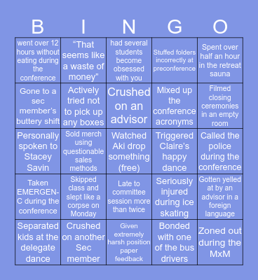 YMUN XLVI BINGO Card