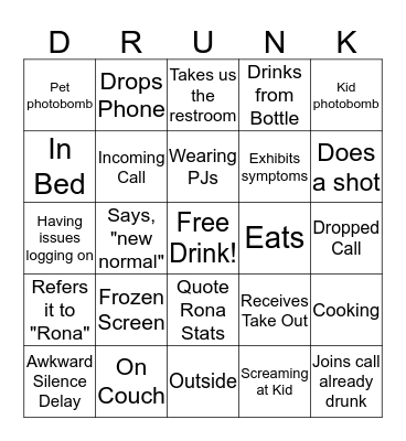 Quarantine and Chill Bingo Card