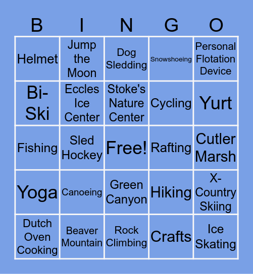 Common Ground Bingo Card