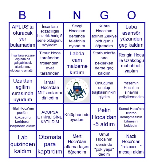 ACU PHARMACY Bingo Card
